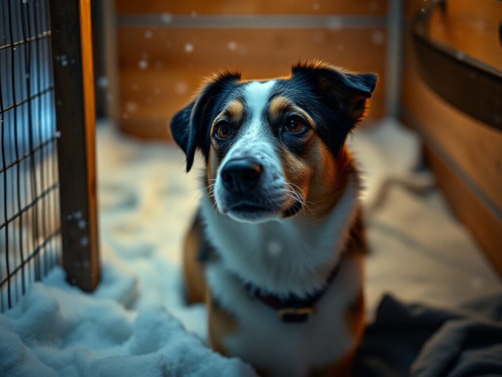 18 dogs rescued from winter storm: one of them gives birth in a safe and warm shelter.